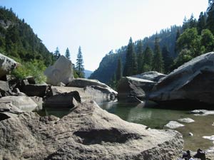 rocks and stream